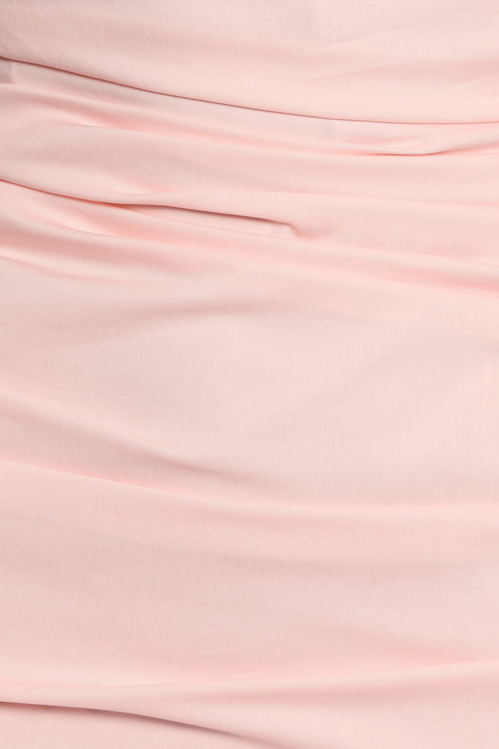 Petal and Pup USA DRESSES Eliya One Shoulder Frill Maxi Dress - Ballet Pink