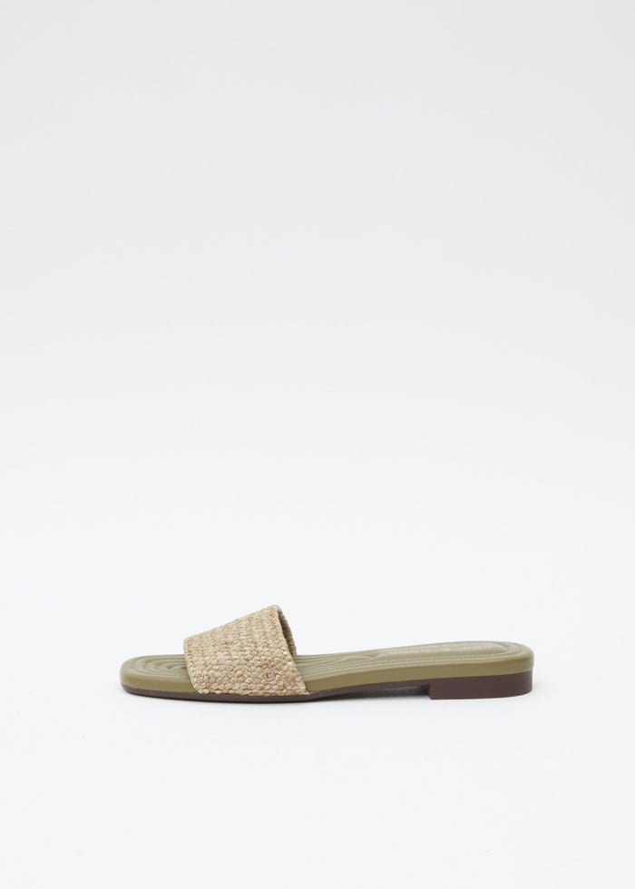 Ellie Slide Sandal in Loden
