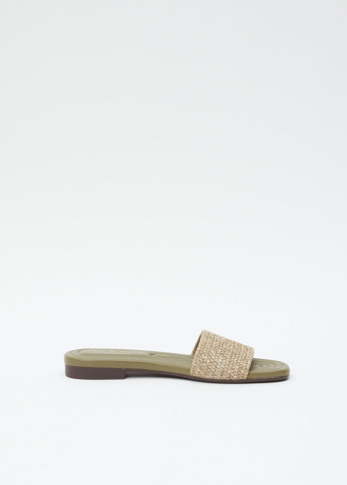 Ellie Slide Sandal in Loden