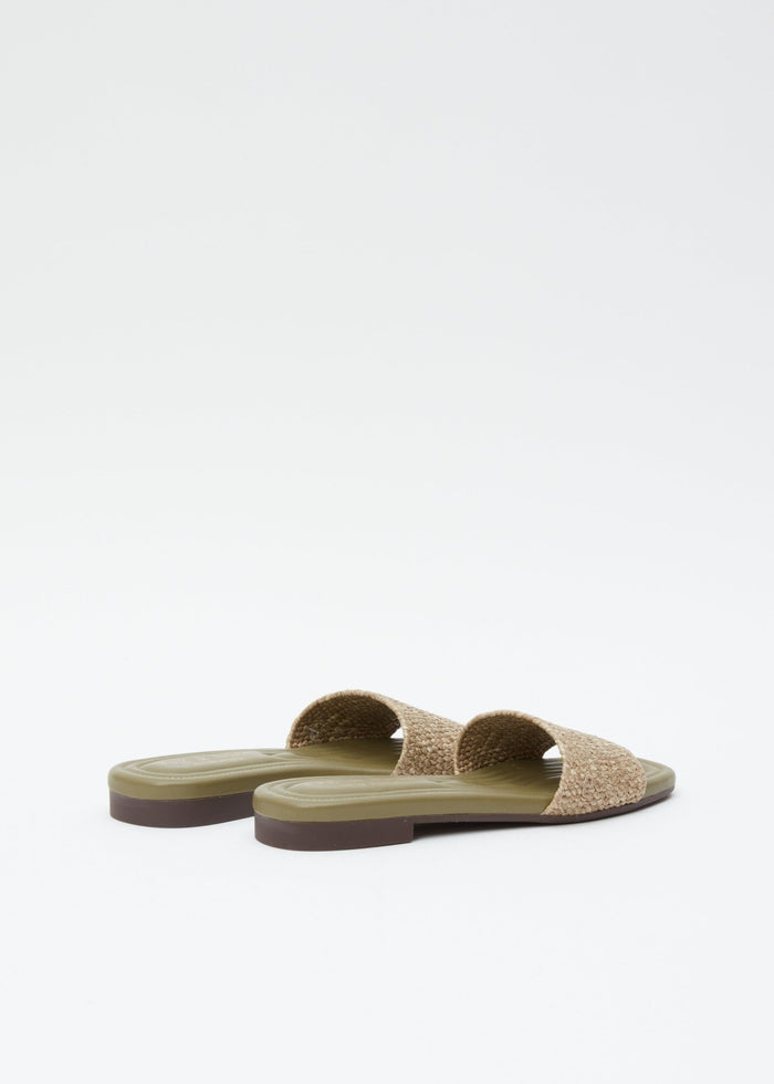 Ellie Slide Sandal in Loden