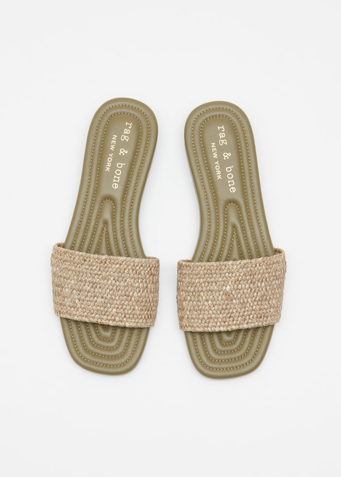 Ellie Slide Sandal in Loden