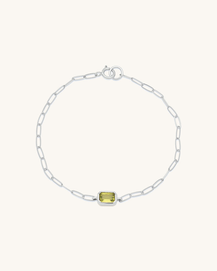 Emerald Cut Gemstone Bracelet