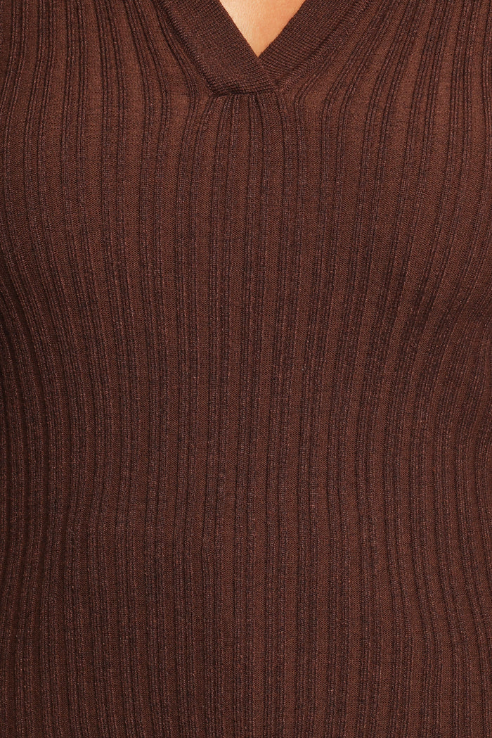 Petal and Pup USA TOPS Emmerson Long Sleeve Knit Top - Chocolate