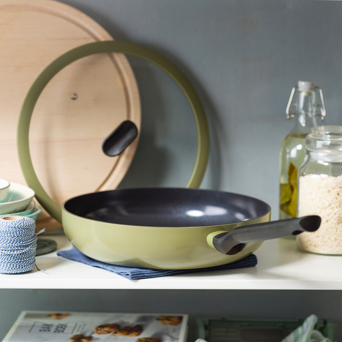 Enjoy hapjespan Olive Green 28 cm