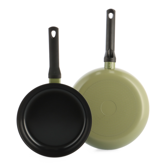 Enjoy koekenpannenset Olive Green 2-delig