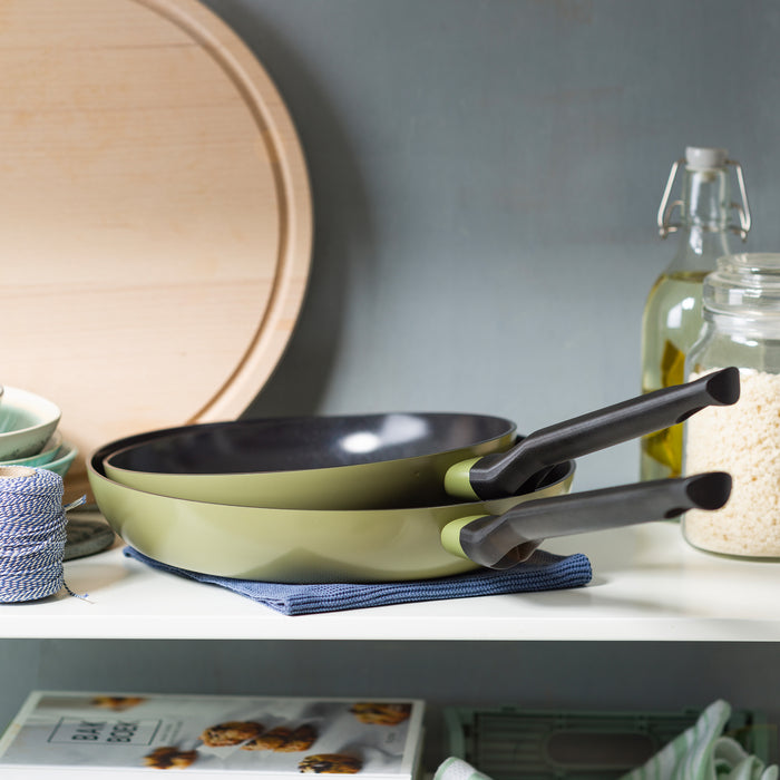 Enjoy koekenpannenset Olive Green 2-delig