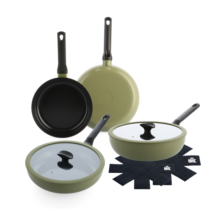 Enjoy Olive Green 4 pc set + Panbeschermers