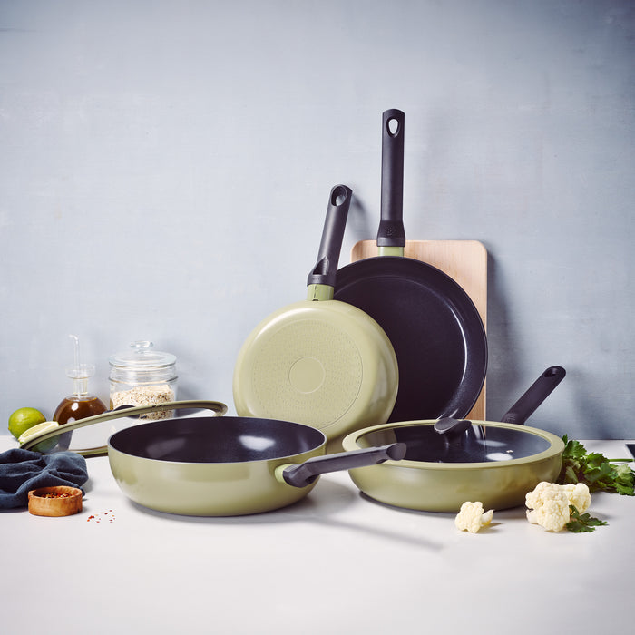 Enjoy Olive Green 4 pc set + Panbeschermers
