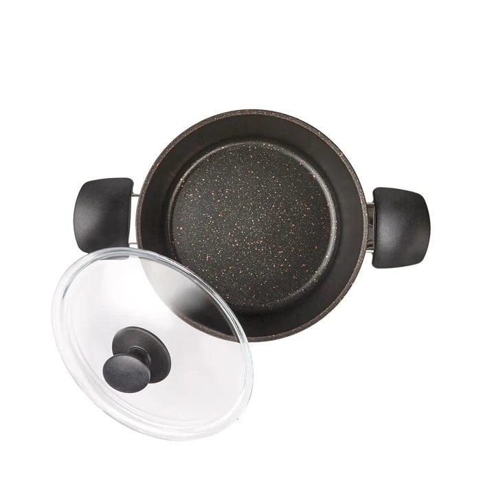 Ensemble de Cuisson Karaca Biogranit Noir et Or V1, 7 Pièces