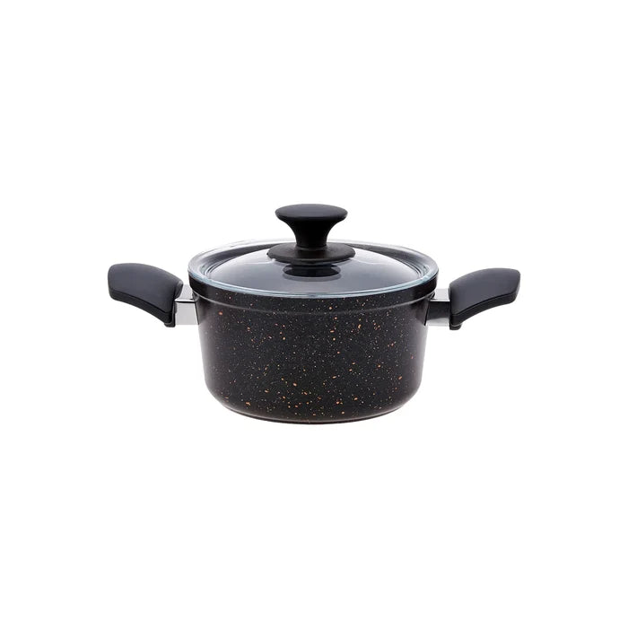 Ensemble de Cuisson Karaca Biogranit Noir et Or V1, 7 Pièces