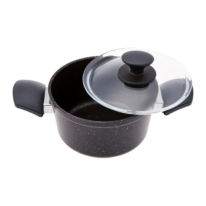Ensemble de Cuisson Karaca Biogranit Noir et Or V1, 7 Pièces