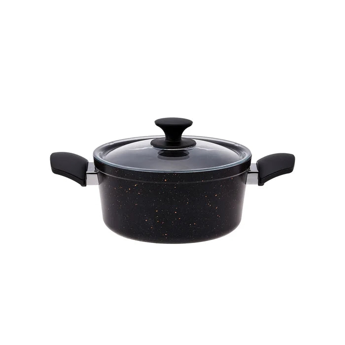 Ensemble de Cuisson Karaca Biogranit Noir et Or V1, 7 Pièces