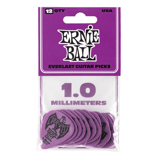 Ernie Ball Everlast 1.0mm Pick 12-Pack Purple