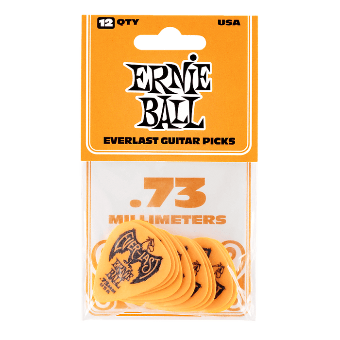 Ernie Ball Everlast .73mm Pick 12-Pack Orange
