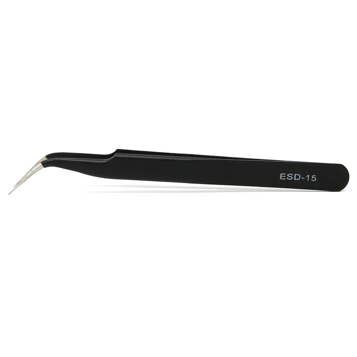 ESD-safe Fine-tip Curved Tweezers - 120mm by The Pi Hut - The Pi Hut