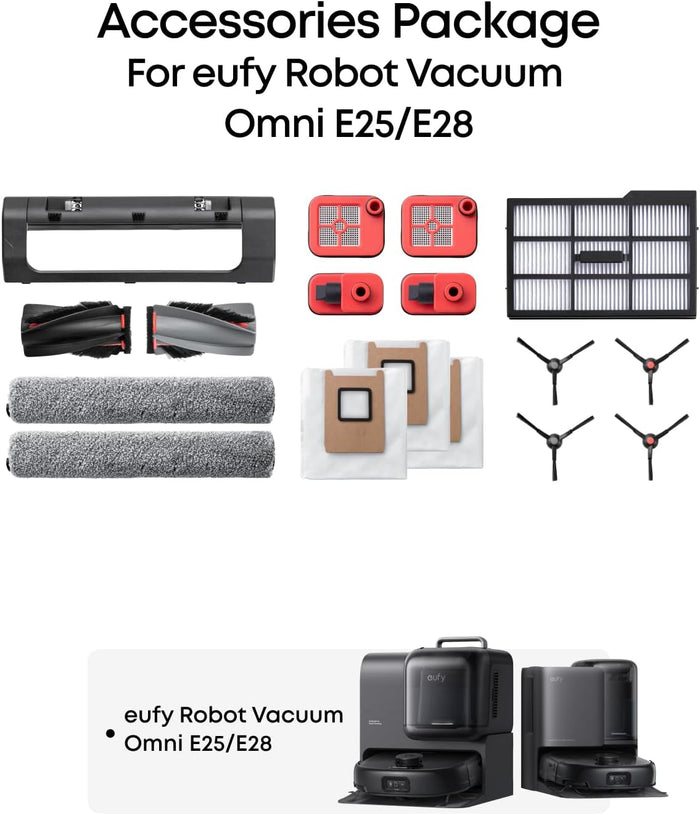 Eufy Accessories Pack for Robot Vacuum Omni E28 & E25 | T290QAR0 Eufy Vacuum Accessories Euronics Ireland