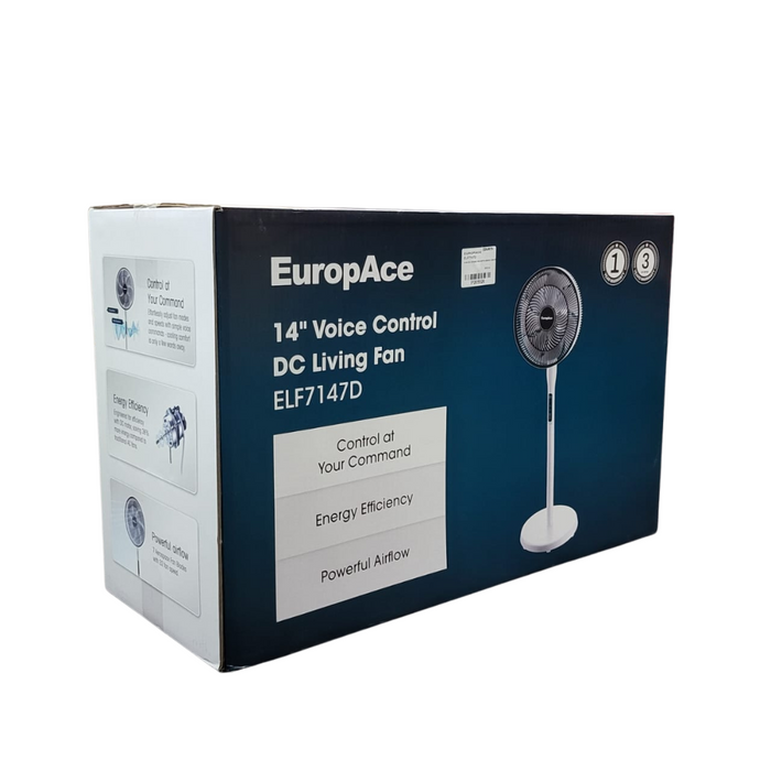 EuropAce ELF7147D 14â€ Whispr DC Living Voice Control Fan