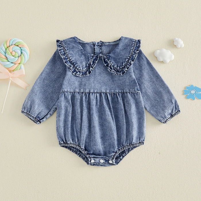 EVIE Denim Collar Romper