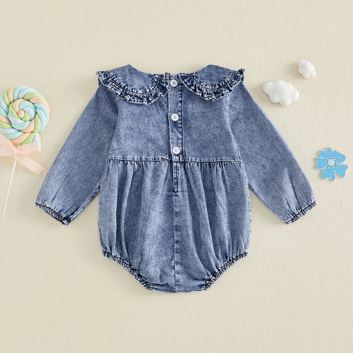 EVIE Denim Collar Romper