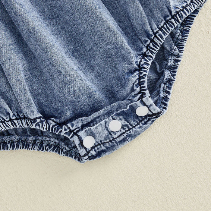 EVIE Denim Collar Romper