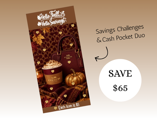 Fall Coach | Savings Insert /Cash Pocket Duo | A6 Rings | 65