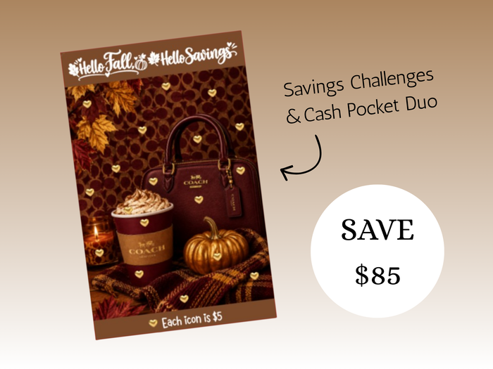Fall Coach | Savings Insert /Cash Pocket Duo | Personal Wide | 85