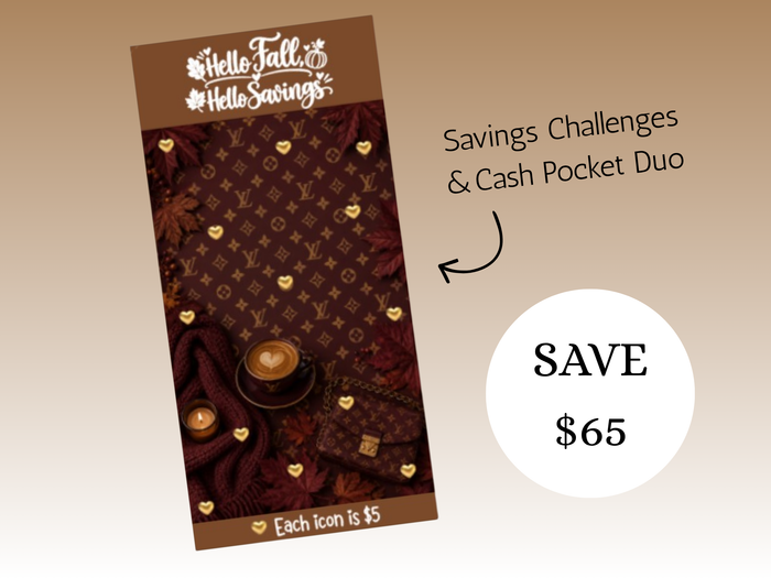 Fall Louis V | Savings Insert /Cash Pocket Duo | A6 Rings | 65
