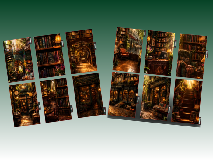 Fantasy Bookstore Theme | Monthly Dividers | A6 Rings | Set of 12