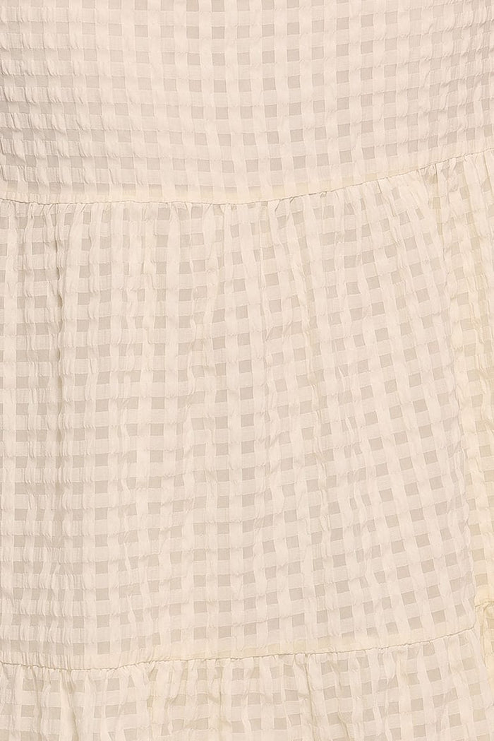 Petal and Pup USA BOTTOMS Farica Gingham Midi Skirt - Cream