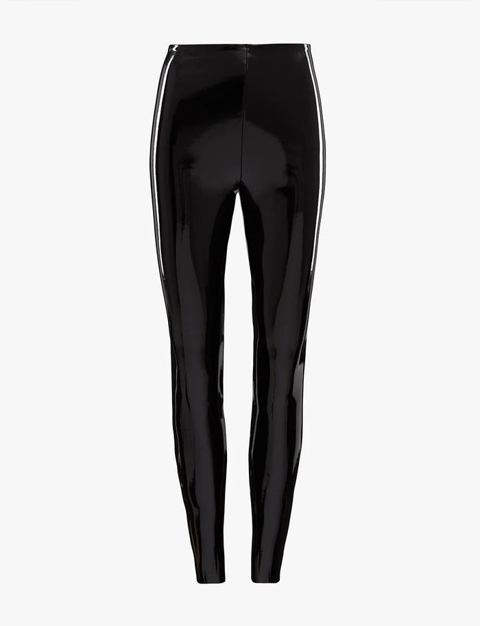 Faux Patent Leather Legging in Black
