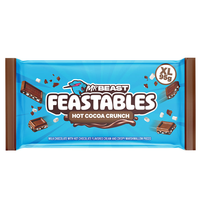 Feastables XL Hot Cocoa Crunch Candy Bars - 12 Count