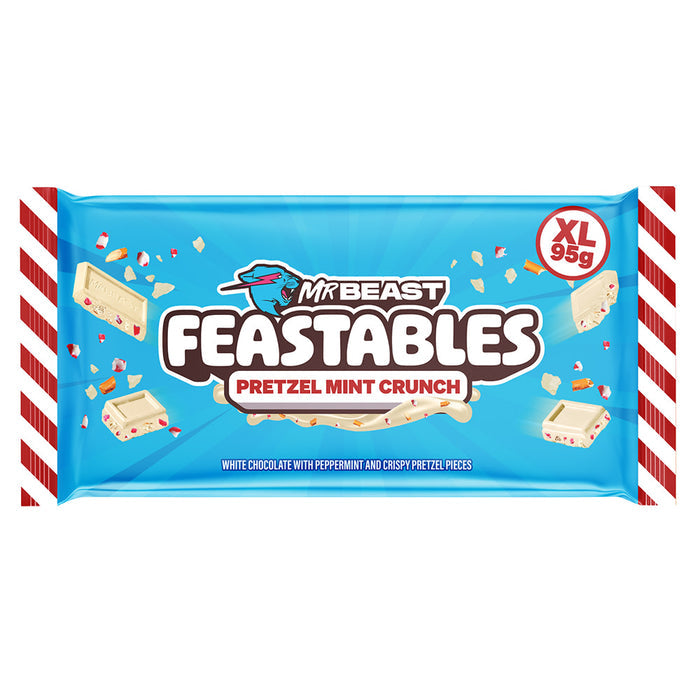 Feastables XL Pretzel Mint Crunch Candy Bar - 12 Count