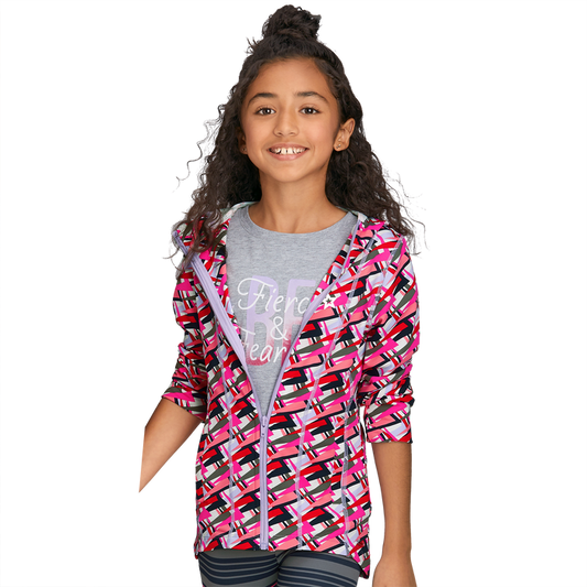 Feeling Fierce Print Jacket for Girls