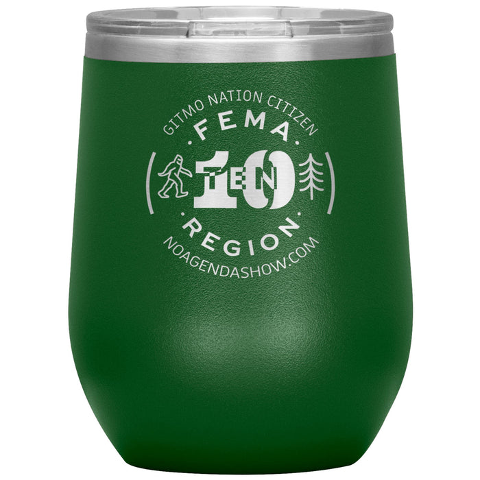 FEMA REGION TEN - 12 oz wine tumbler
