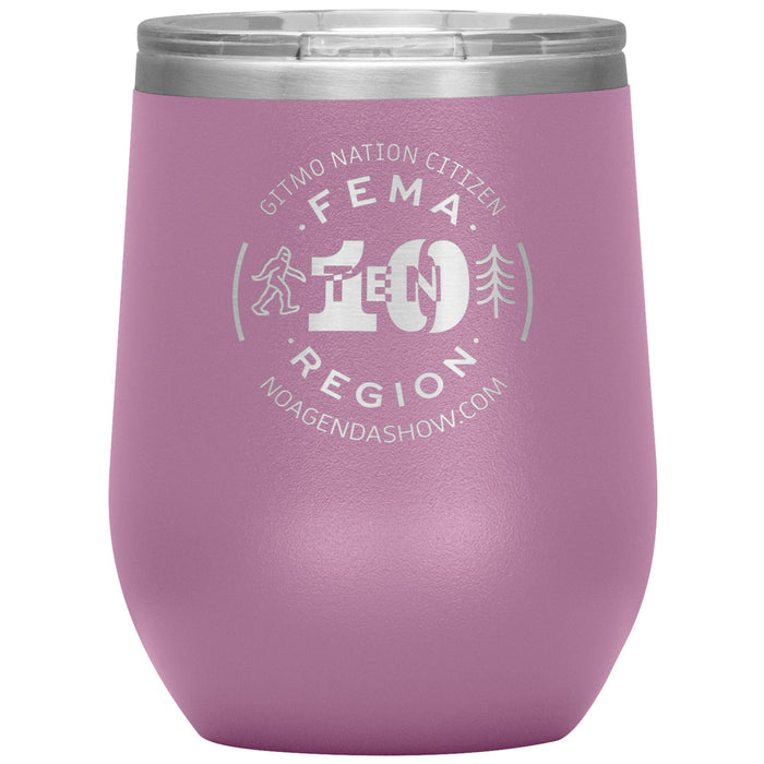 FEMA REGION TEN - 12 oz wine tumbler