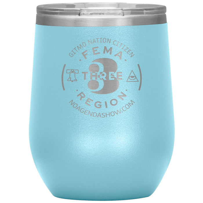 FEMA REGION THREE - 12 oz wine tumbler