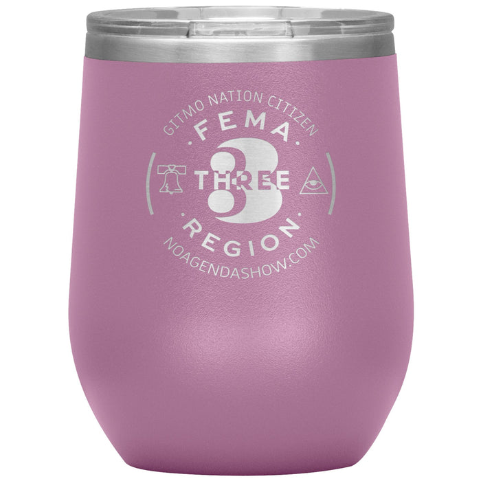 FEMA REGION THREE - 12 oz wine tumbler