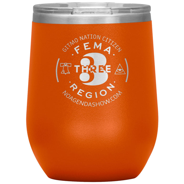 FEMA REGION THREE - 12 oz wine tumbler