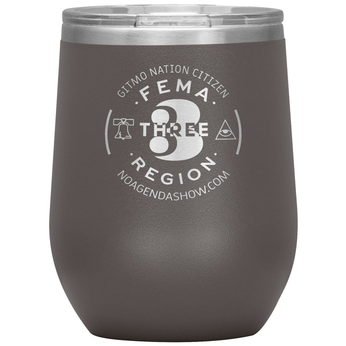 FEMA REGION THREE - 12 oz wine tumbler