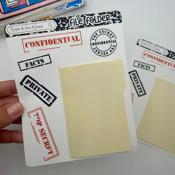 File Folder Jumbo Journaling Sticker Pocket