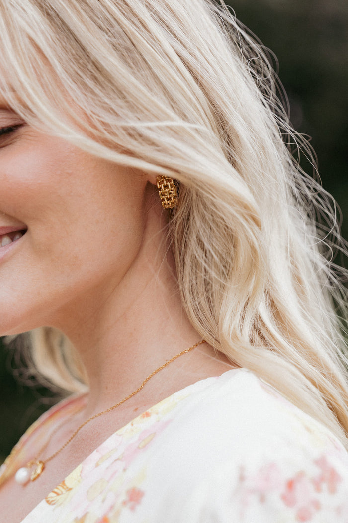 Petal and Pup USA ACCESSORIES Fleur Earrings - Gold One Size