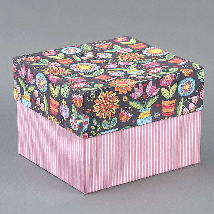 Floral Greeting Card Organizer Box and Labels