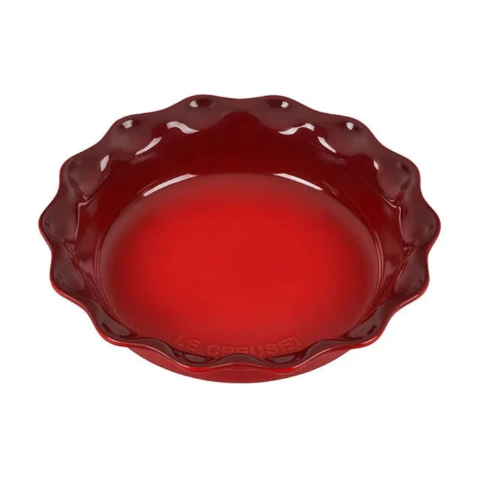 Fluted Pie Dish - cerise