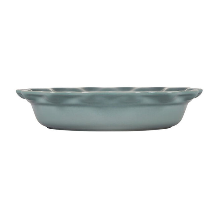 Fluted Pie Dish sea salt side view