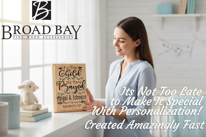 For This Child We Have Prayed Sign - Personalized Baby Birth Keepsake Plaque