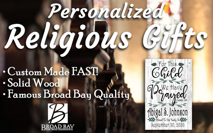 For This Child We Have Prayed Sign CUSTOM Plaque - Broad Bay Personalized Gifts Shipped Fast