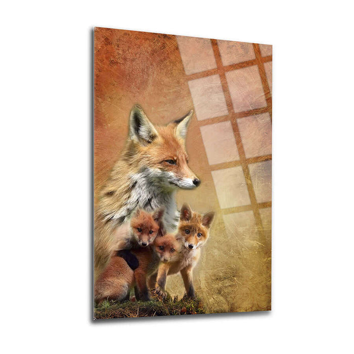 Fox Family Wall Decor - Artwork available at Dekadron for $99.90