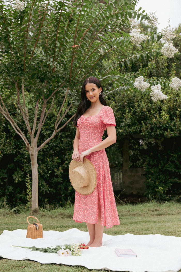 Petal and Pup USA DRESSES Franklin Dress - Red Floral