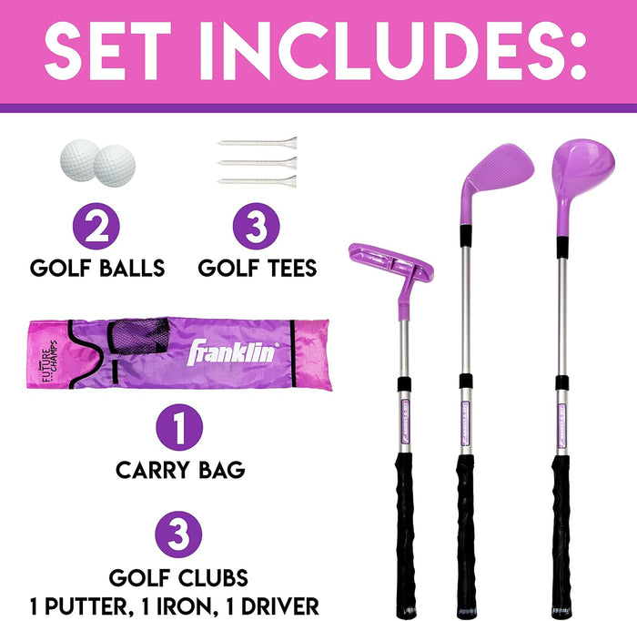 Franklin Sports Kids Golf Set Pink
