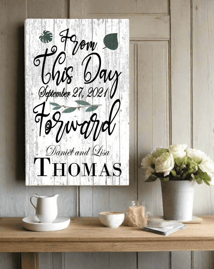 From This Day Forward Wedding Gift Sign With Personalized Names